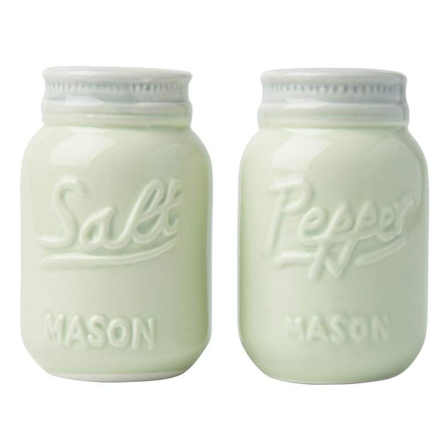Red Ceramic Mason Jar Salt and Pepper Shaker by World Market